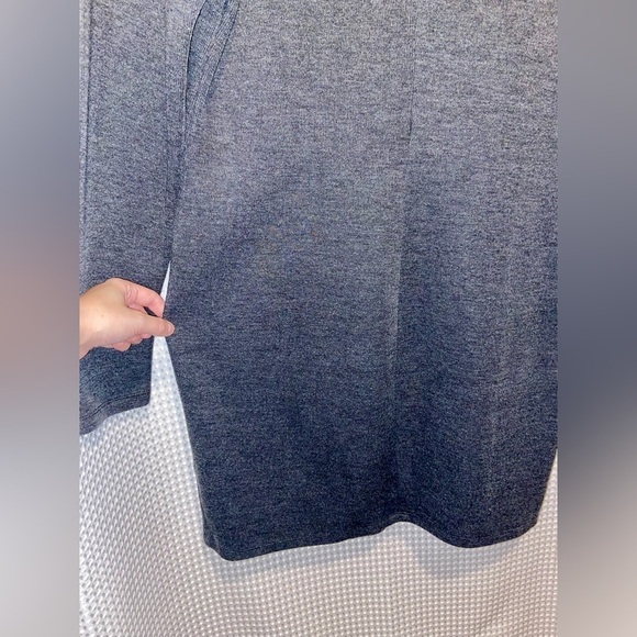 Women’s Zara Bodycon micro ribbed knit long sleeves dark gray dress size XXL - Picture 5 of 13